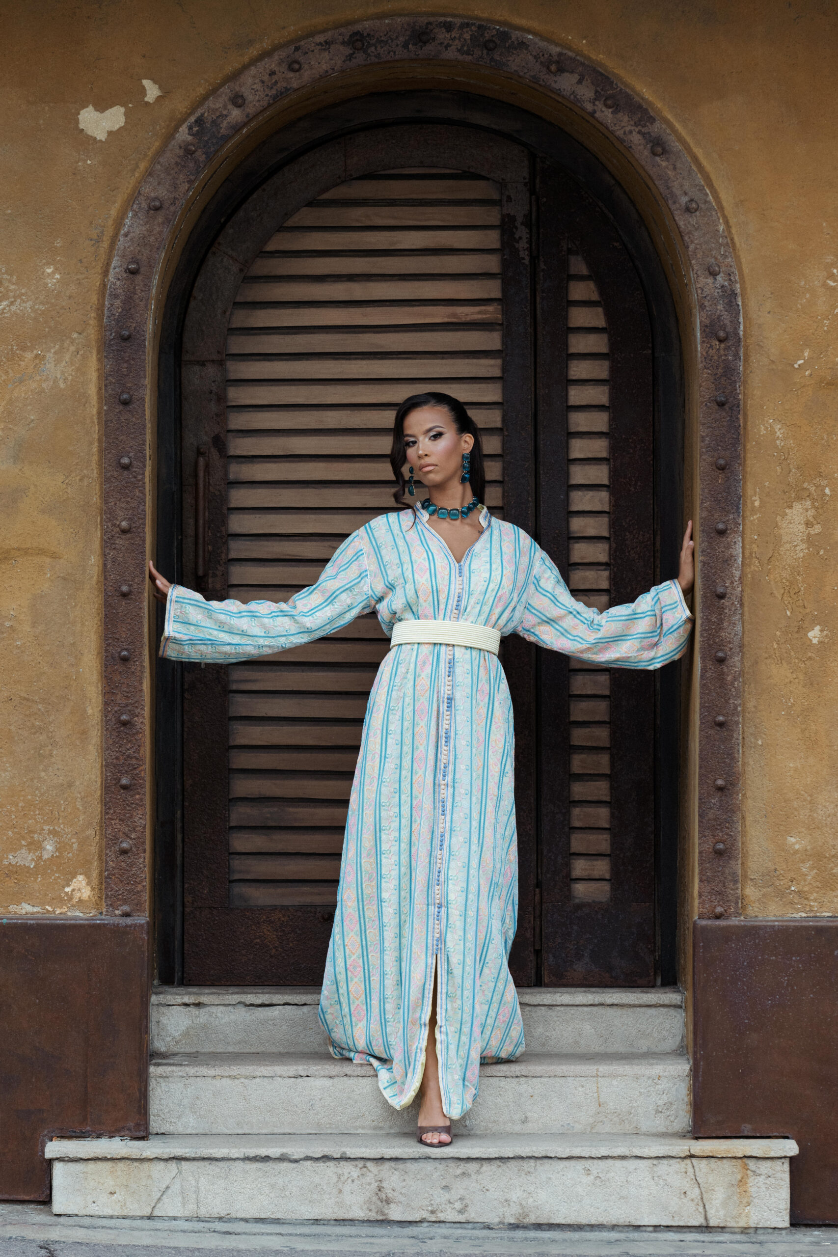 CAFTAN SAREE LUXE – PASTEL